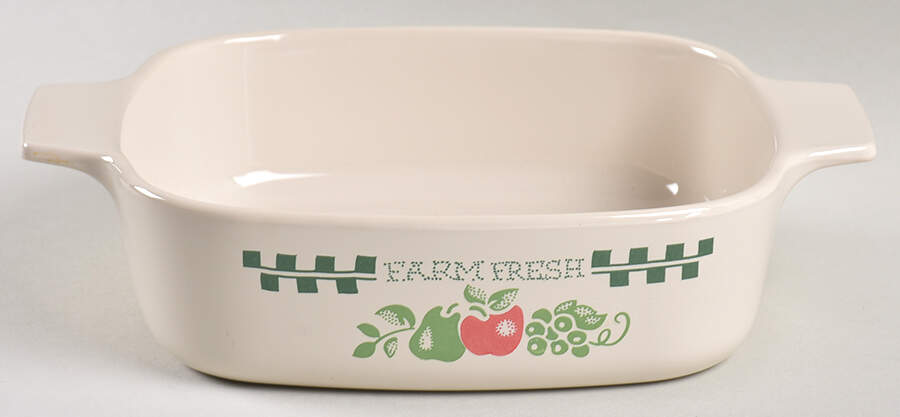 Farm Fresh 1 Quart Square Casserole No Lid by Corning Corelle-1