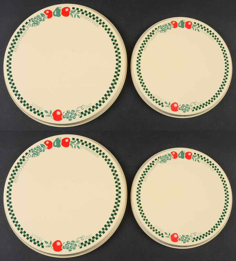 Farm Fresh (Set/4) Tin Stove Covers-2 8" & 2 10" Round Covers by Corning Corelle-1
