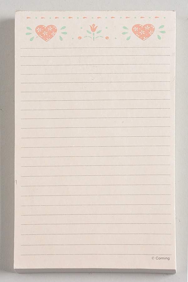Forever Yours (Corelle) Magnetic Notepad by Corning Corelle-1