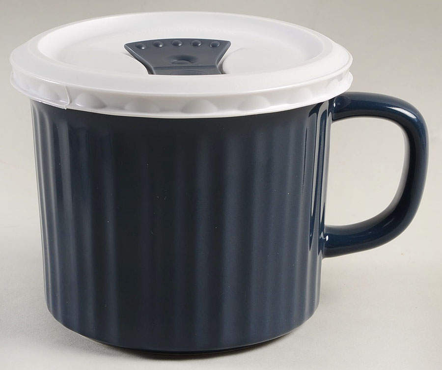 French White Mug & Vented Plastic Lid by Corning Corelle-1