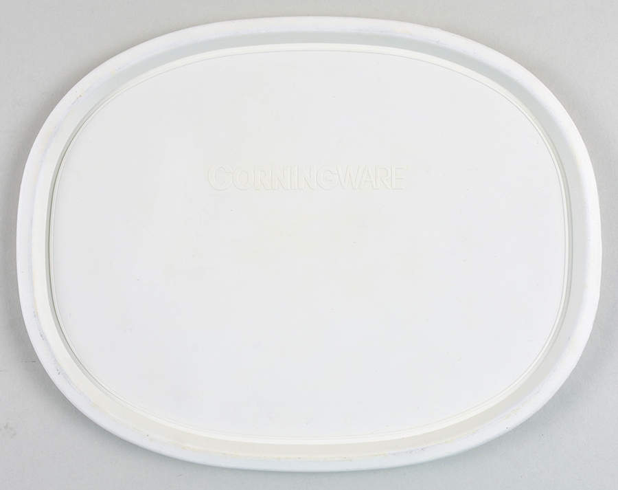 French White Lid for 1.5 Quart Oval Covered Casserole by Corning Corelle-1