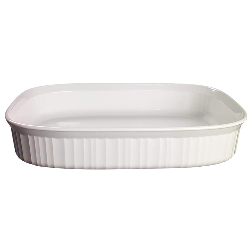 French White 14" Rectangular Roaster by Corning Corelle-1