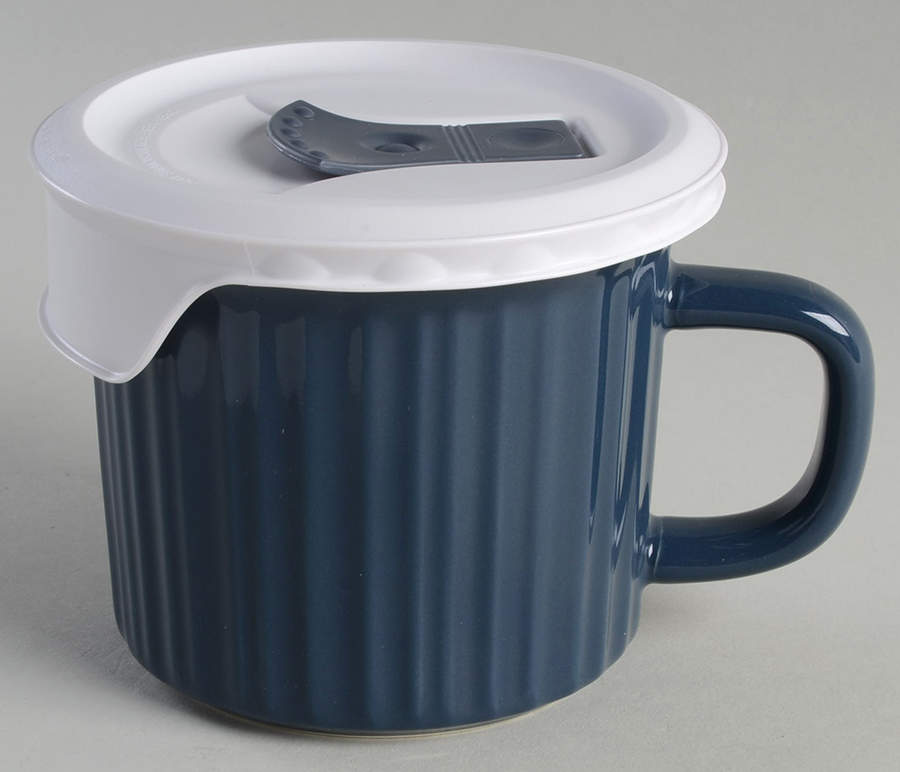 French White Mug & Vented Plastic Lid by Corning Corelle-1