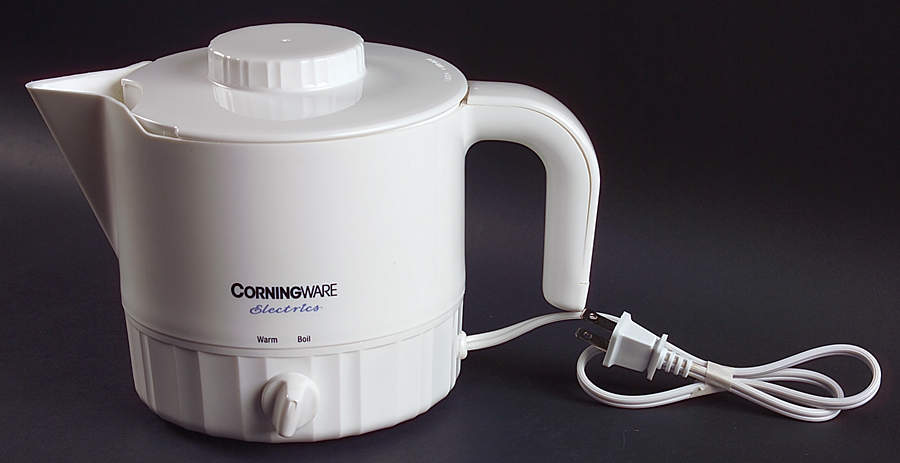 French White Electric Plastic Round Hot Pot by Corning Corelle-1