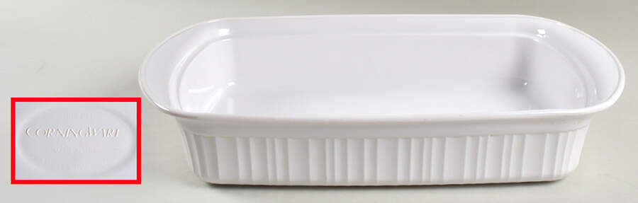 French White 13" Rectangular Roaster by Corning Corelle-1