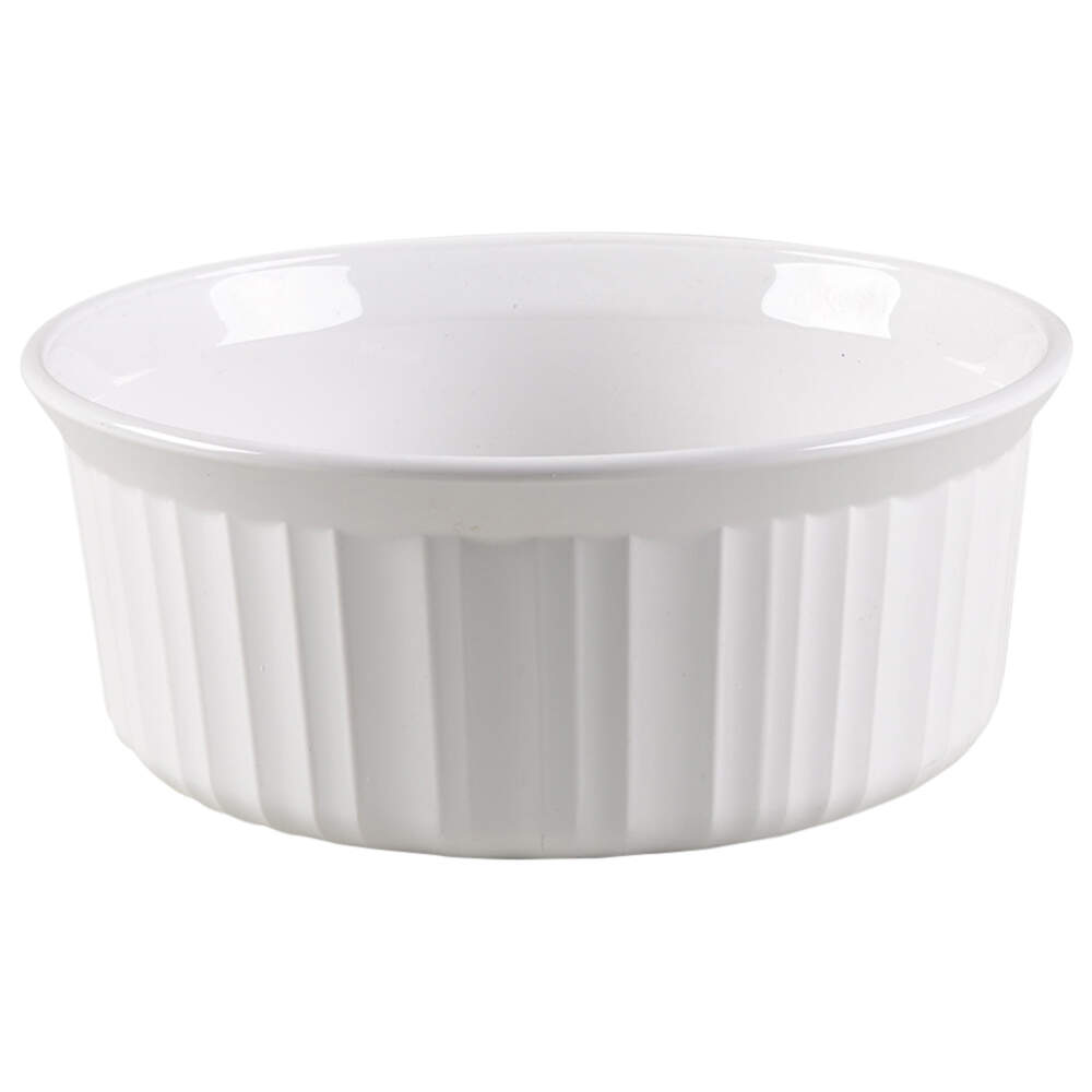 French White 1.5 Quart Round Casserole No Lid by Corning Corelle-1