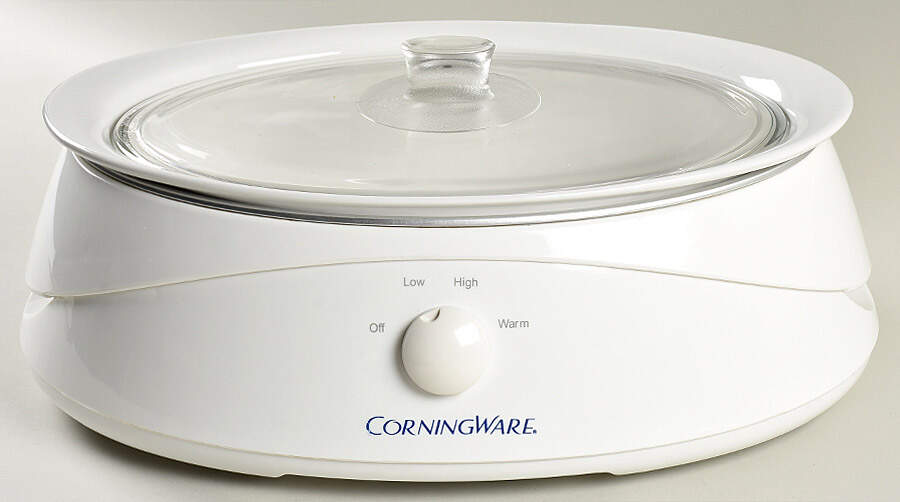 French White 4 Qt Programmable Slow Cooker (4 Part) by Corning Corelle-1