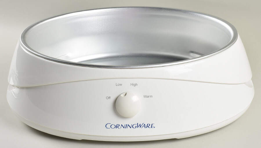 French White 4 Qt Programmable Slow Cooker W/No Lid Or Insert by Corning Corelle-1