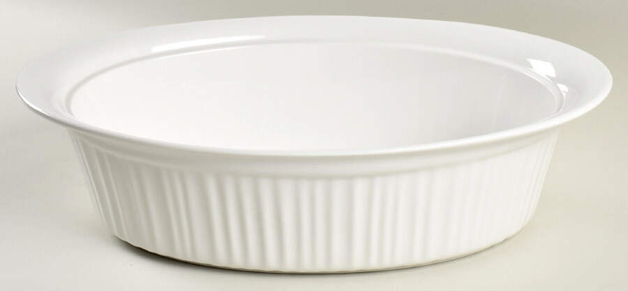 French White 4 Quart Roaster No Lid by Corning Corelle-1