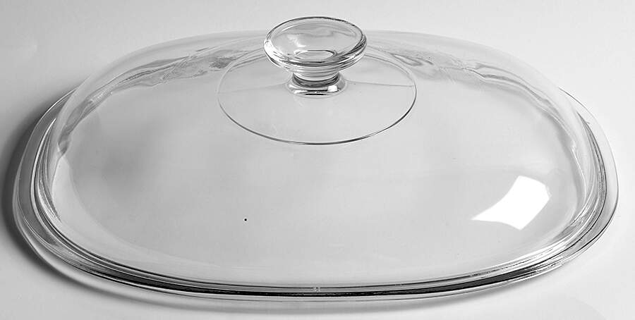 French White Lid for 4 Qt Oval Casserole by Corning Corelle-1