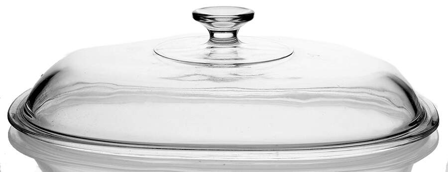 French White Lid for 4 Qt Oval Casserole by Corning Corelle-1