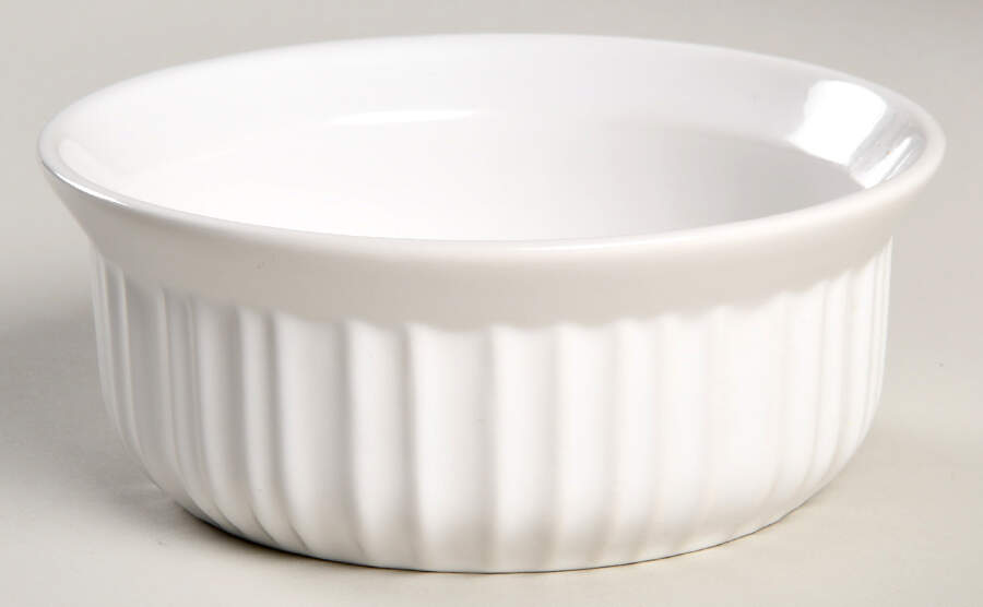 French White Individual Casserole-No Plastic Lid by Corning Corelle-1
