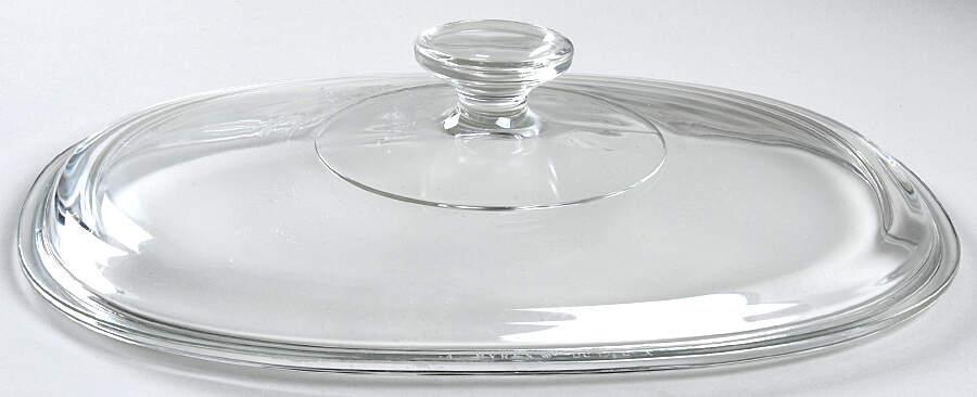 French White Lid for 2.5 Quart Oval Covered Casserole by Corning Corelle-1