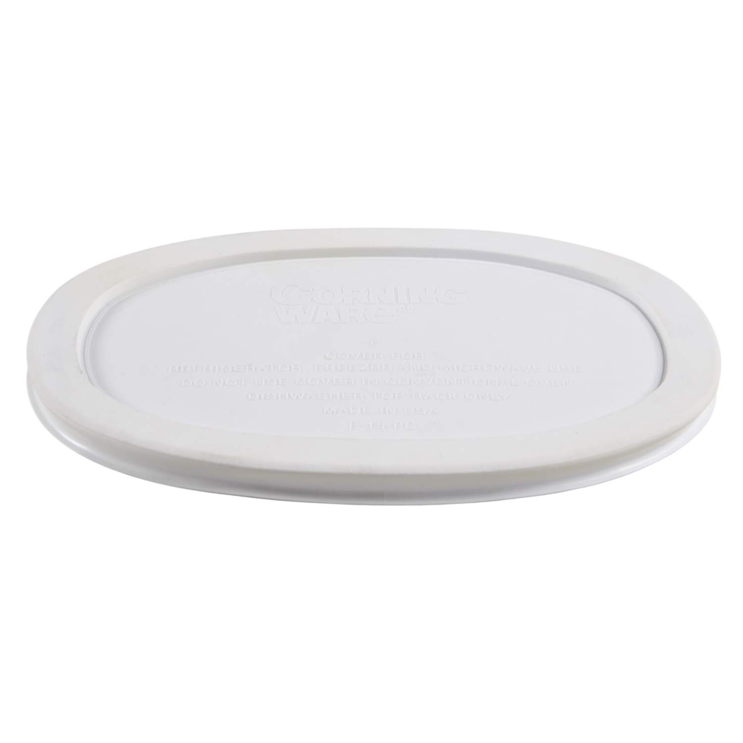 French White Plastic Lid for Oval Individual Casserole by Corning Corelle-1