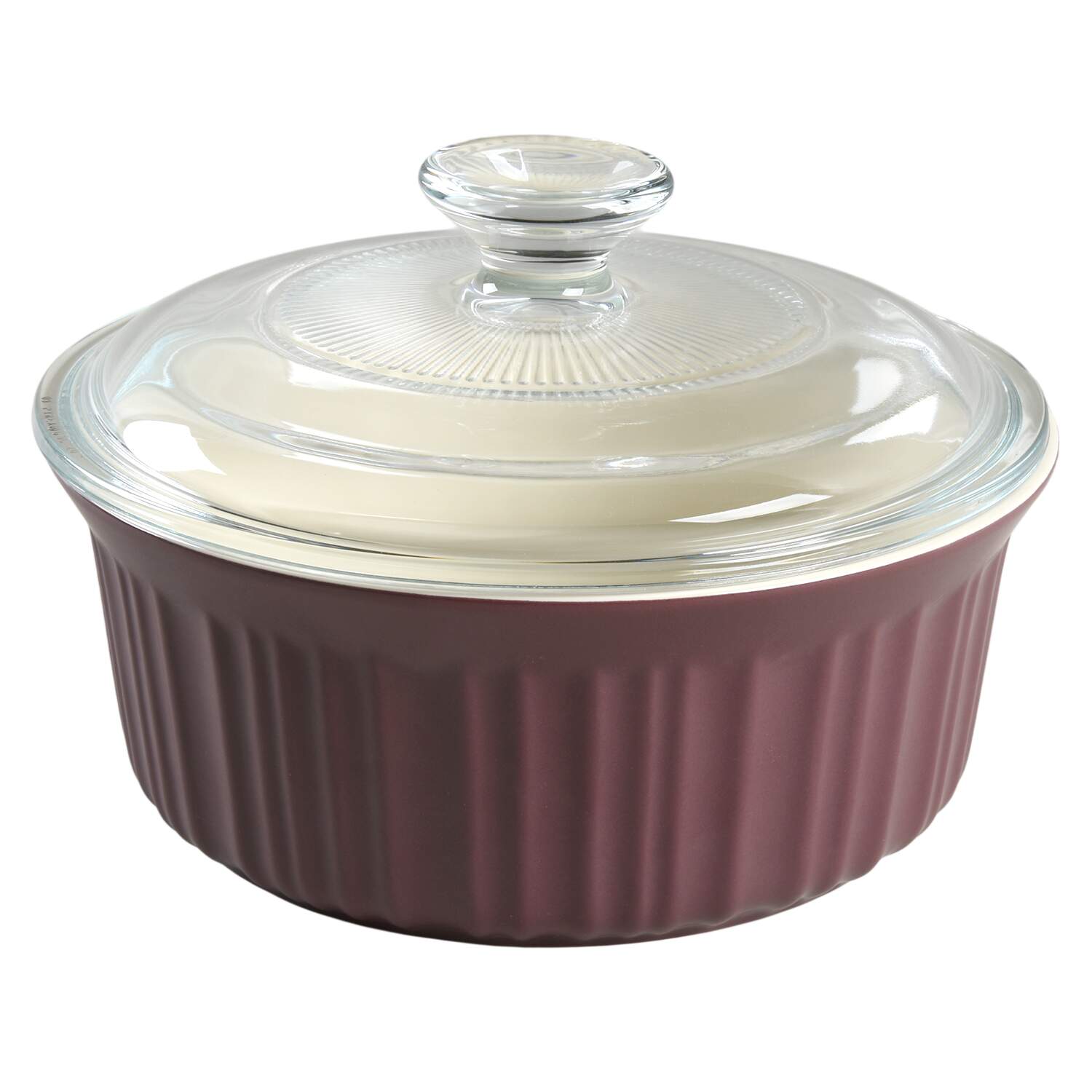 French White 1.5 Qt Round Covered Casserole by Corning Corelle-1
