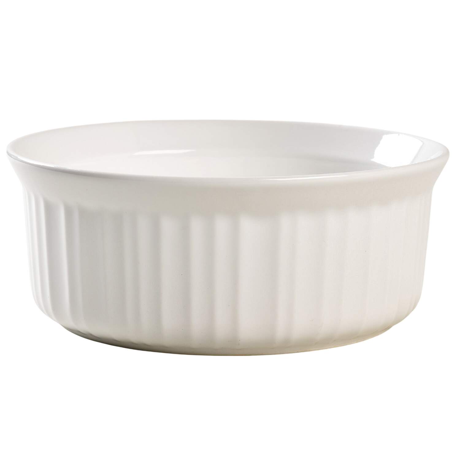 French White 1.5 Qt Round Covered Vegetable No Lid by Corning Corelle-1