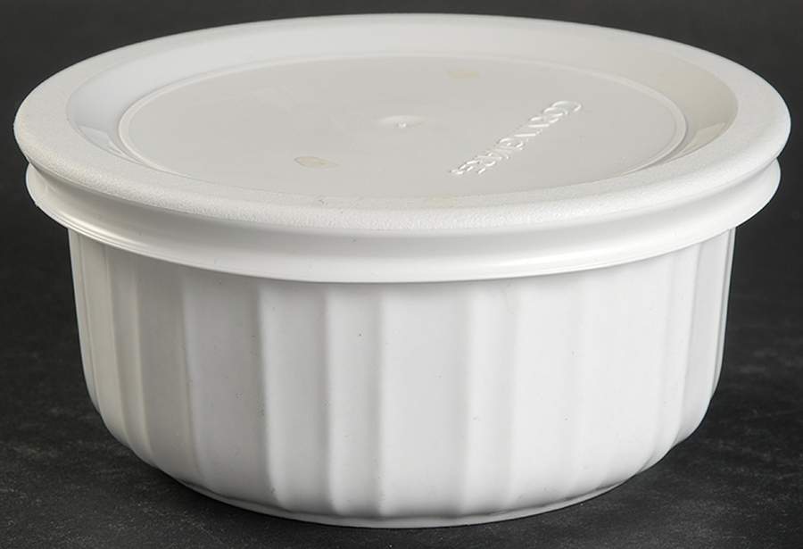 French White Ramekin with Lid by Corning Corelle-1