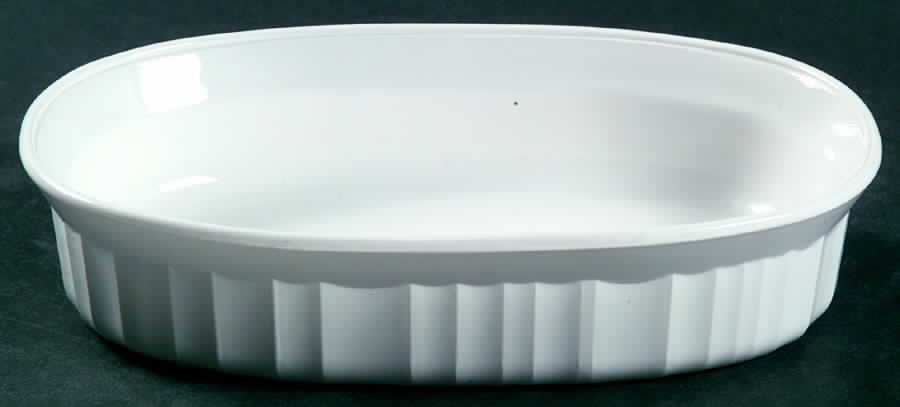 French White Oval Individual Casserole No Vented Plastic Lid by Corning Corelle-1