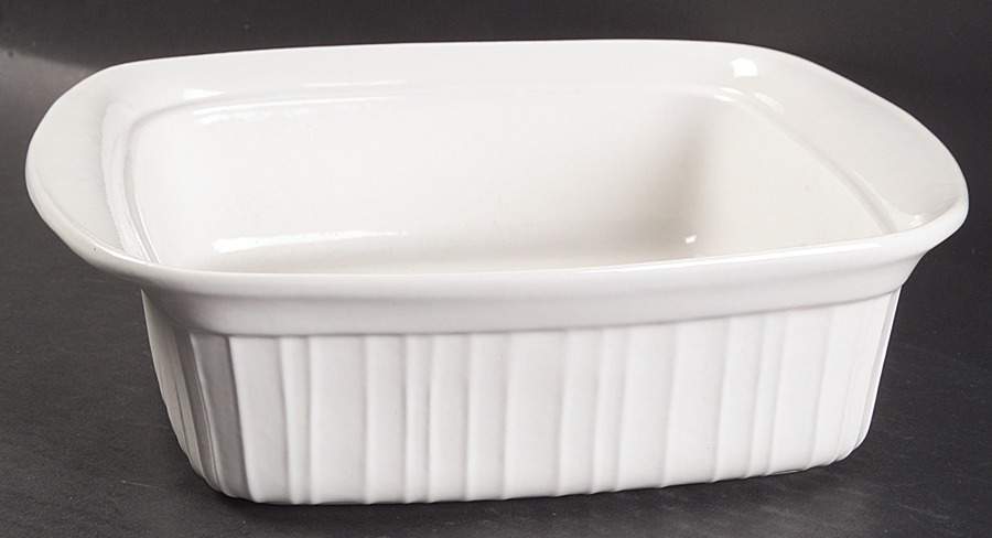 French White 8" Square Baker by Corning Corelle-1