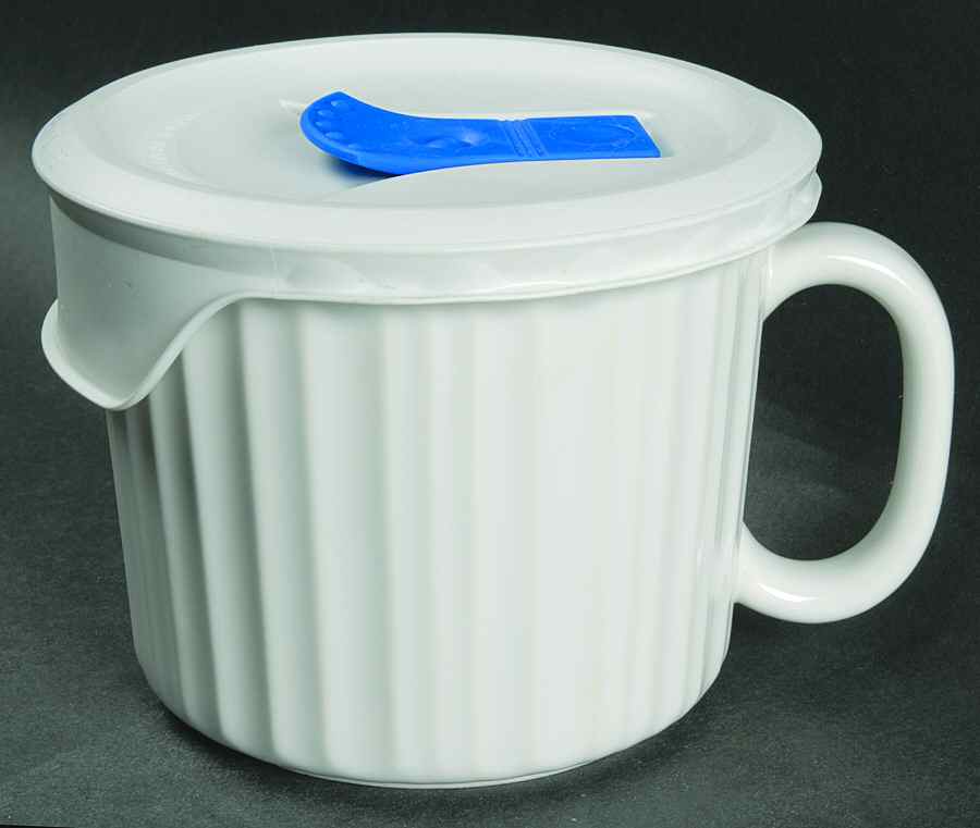 French White Mug & Vented Plastic Lid by Corning Corelle-1