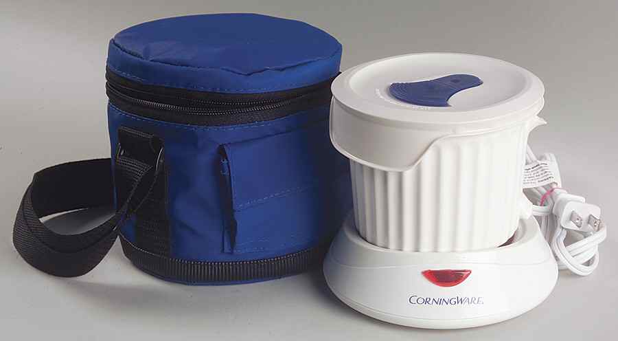 French White Mug w/Vented Plastic Lid, Warmer & Carry Bag by Corning Corelle-1