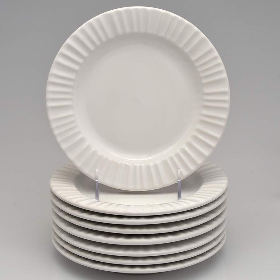 French White Salad Plate - Set of 8 by Corning Corelle-1