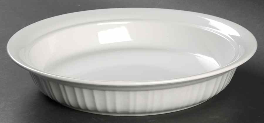 French White 11" Pie Baking Plate by Corning Corelle-1