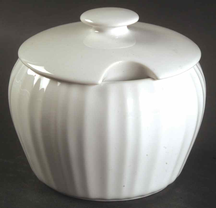 French White Sugar Bowl & Lid by Corning Corelle-1