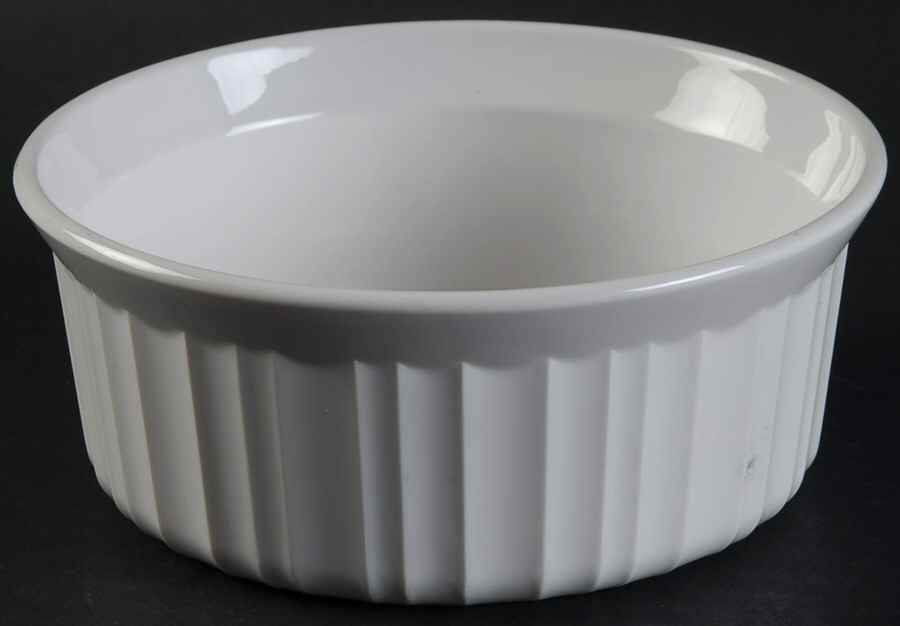 French White Individual Casserole No Plastic Lid by Corning Corelle-1