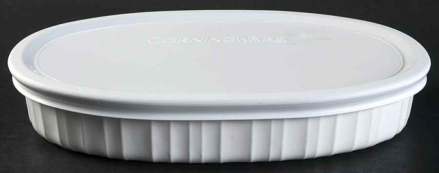 French White 1 Pint Oval Covered Casserole by Corning Corelle-1