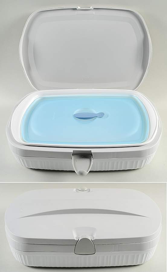French White 13" Rec Roaster w/Vent Lid & Thermal Carrier by Corning Corelle-1
