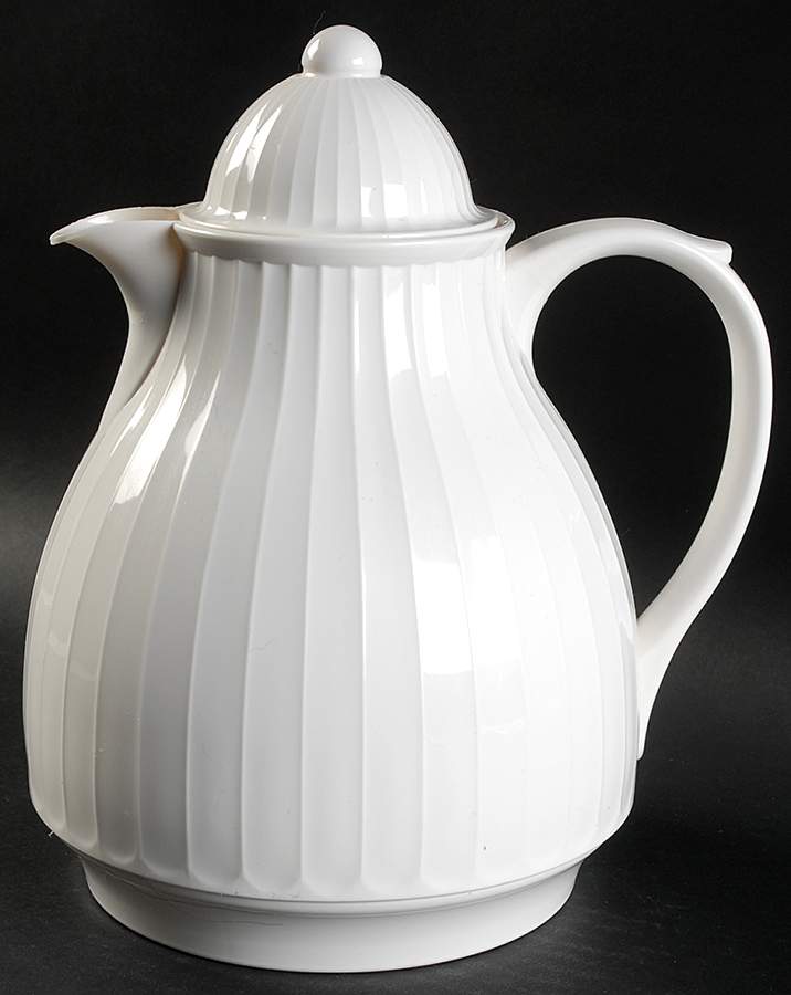 French White Plastic Thermos/Carafe & Lid by Corning Corelle-1