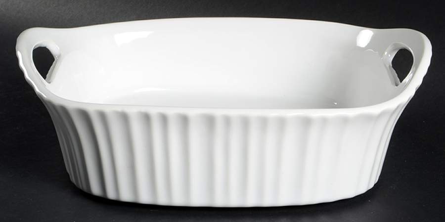 French White 8" Square Baker by Corning Corelle-1