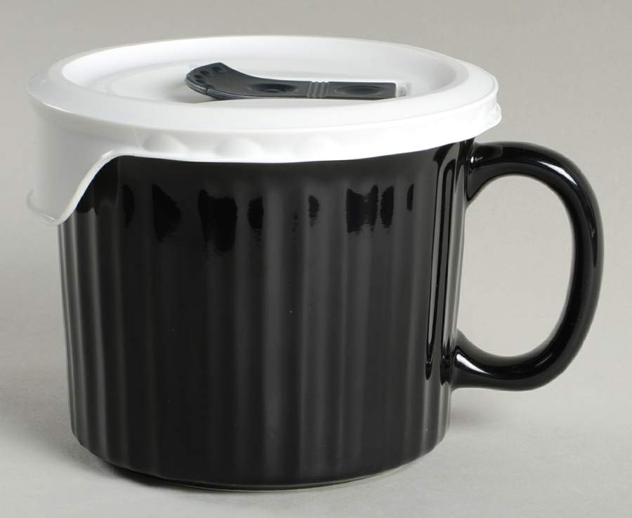 French White Mug & Vented Plastic Lid by Corning Corelle-1
