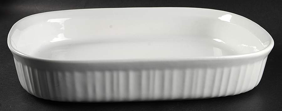 French White 14" Rectangular Roaster by Corning Corelle-1