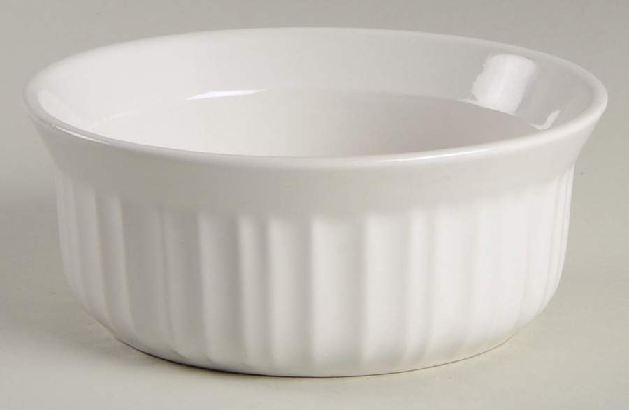 French White Individual Casserole No Plastic Lid by Corning Corelle-1