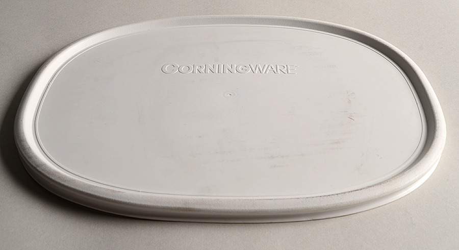 French White Lid for 1.5 Quart Oval Covered Casserole by Corning Corelle-1