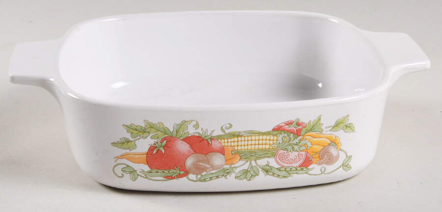 Garden Harvest 1 Quart Square Casserole No Lid by Corning Corelle-1