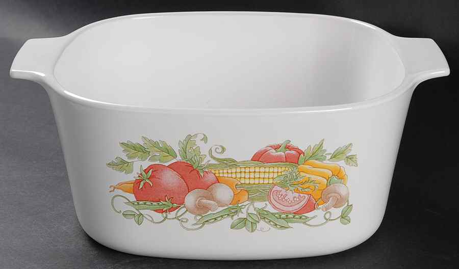 Garden Harvest 3 Quart Square Casserole No Lid by Corning Corelle-1