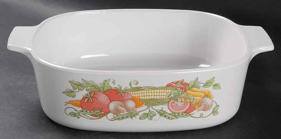 Garden Harvest 2 Quart Square Casserole No Lid by Corning Corelle-1
