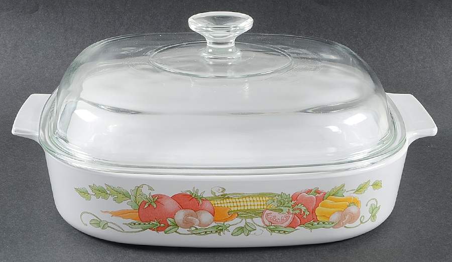 Garden Harvest Lid for 2.5 Quart Square Casserole by Corning Corelle-1