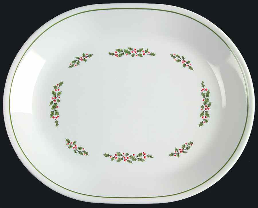 Holly Days (Corelle) 12" Oval Serving Platter by Corning Corelle-1