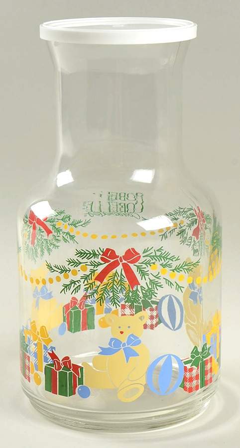 Holiday Magic (Corelle) Glassware Carafe with Lid by Corning Corelle-1