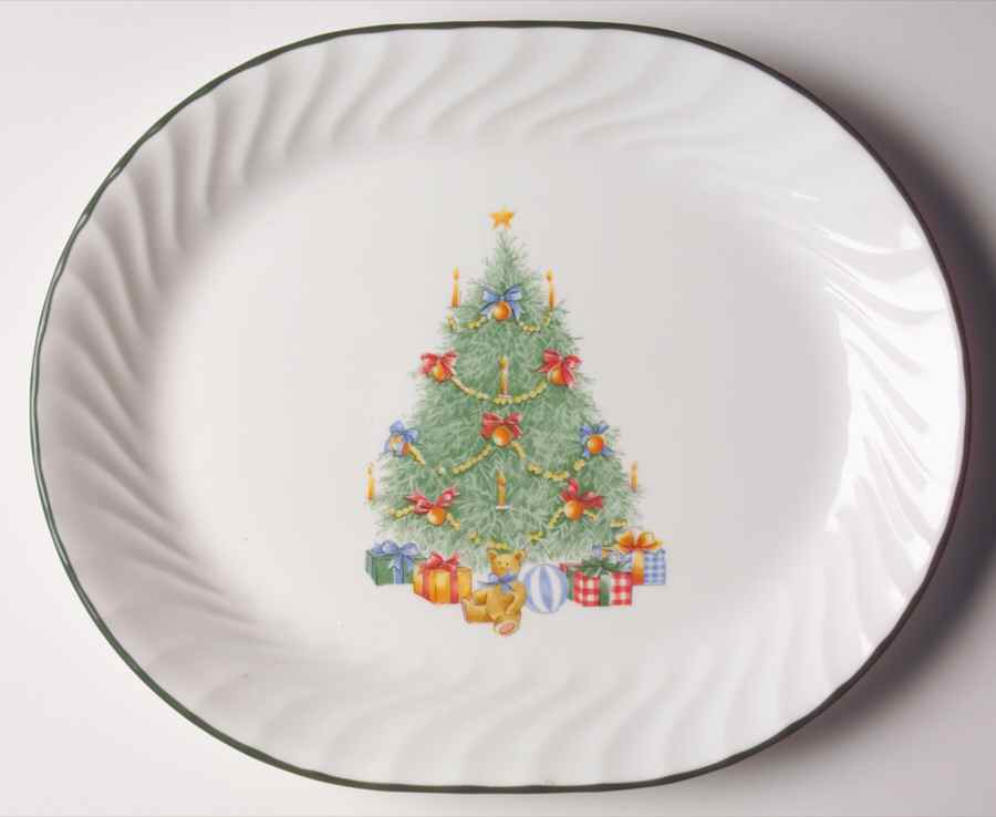 Holiday Magic (Corelle) 12" Oval Serving Platter by Corning Corelle-1