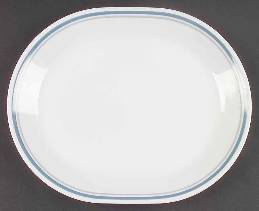 Indigo (Corelle) 12" Oval Serving Platter by Corning Corelle-1