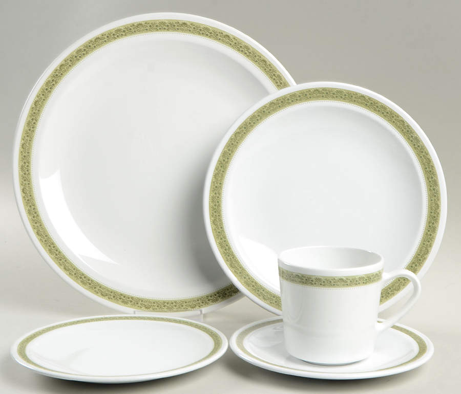 Lynwood Green 5 Piece Place Setting by Corning Corelle-1