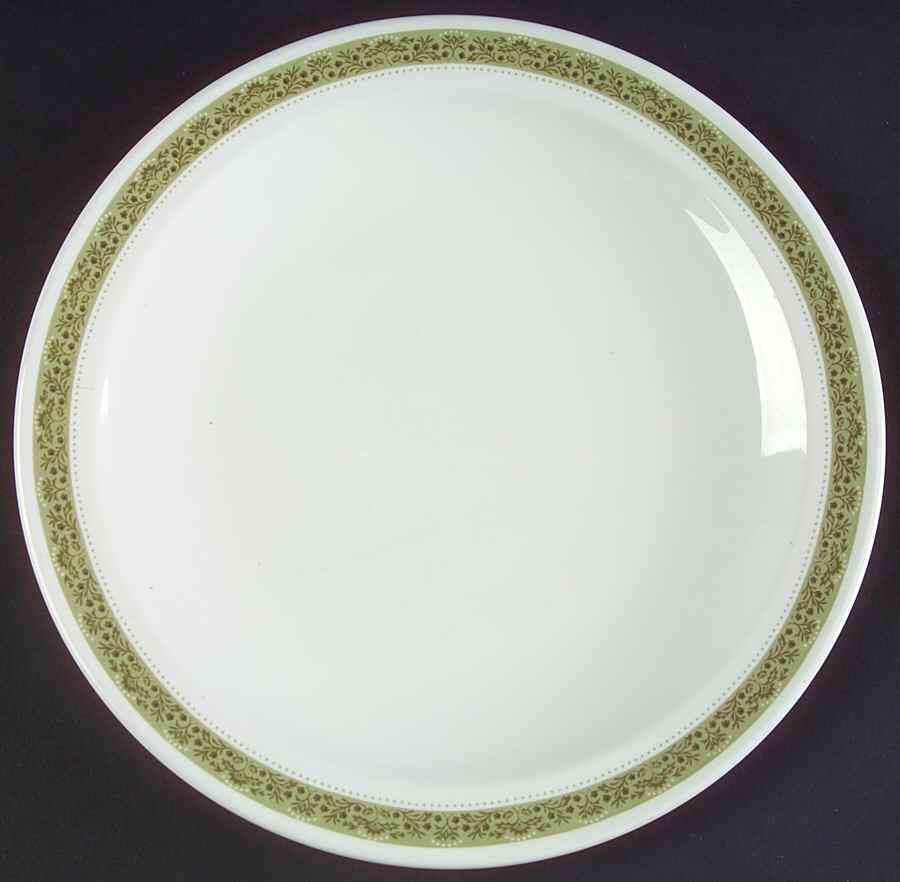 Lynwood Green Dessert/Pie Plate by Corning Corelle-1