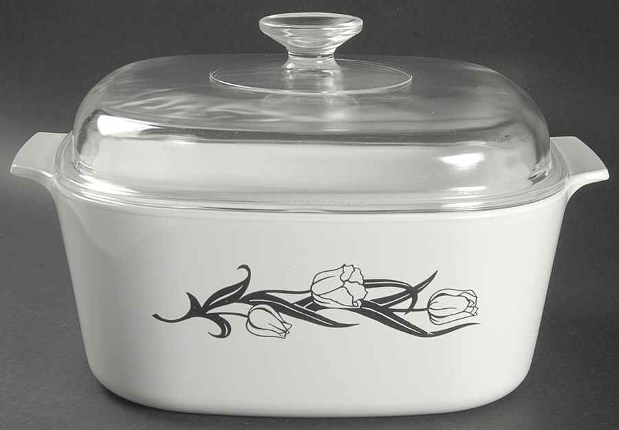 Lyrics Black 5 Quart Square Casserole with Glass Lid by Corning Corelle-1