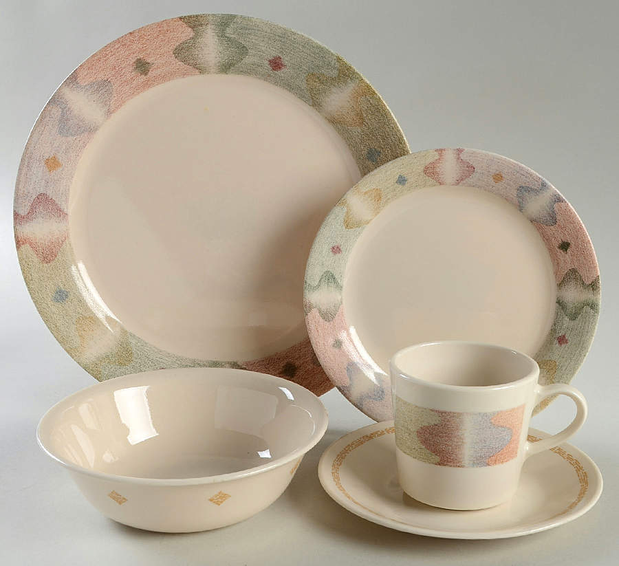 Mirage (Corelle) 5 Piece Place Setting by Corning Corelle-1
