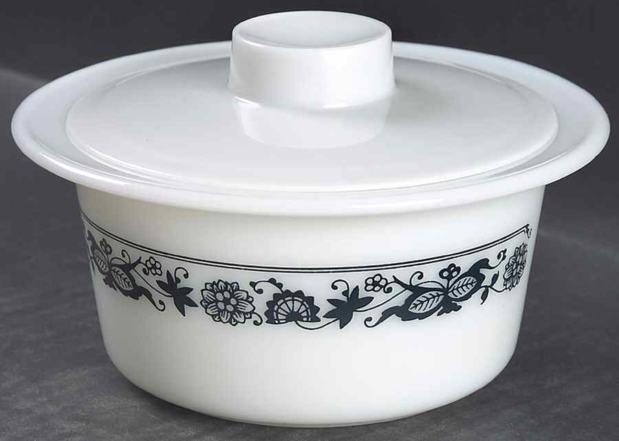 Old Town Blue (Corelle) Butter Tub & Lid by Corning Corelle-1